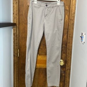 Medium light gray slim fit stretch pants
